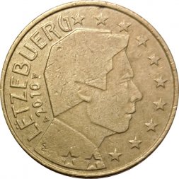 Люксембург 50 евроцентов 2010 год - Великий герцог Люксембурга Анри