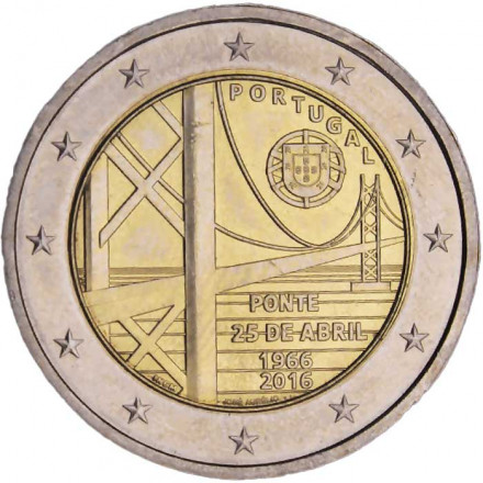 Португалия 2 евро 2016 год - Мост имени 25 апреля
