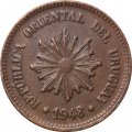 Уругвай 2 сентесимо 1948 год
