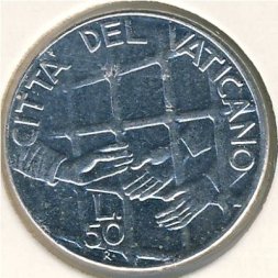Ватикан 50 лир 1994 год