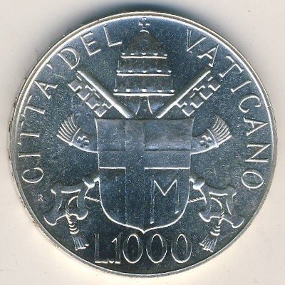 Ватикан 1000 лир 1988 год - Папа Иоанн Павел II