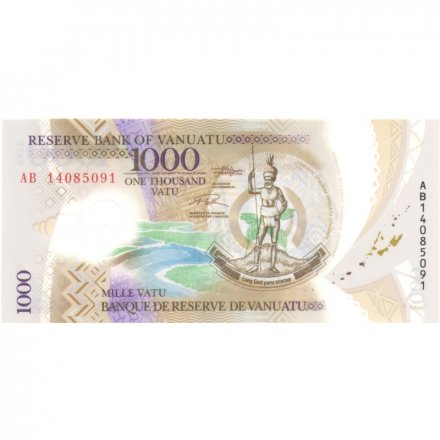 Вануату 1000 вату 2014 год - Меланезийский вождь. Фермеры UNC