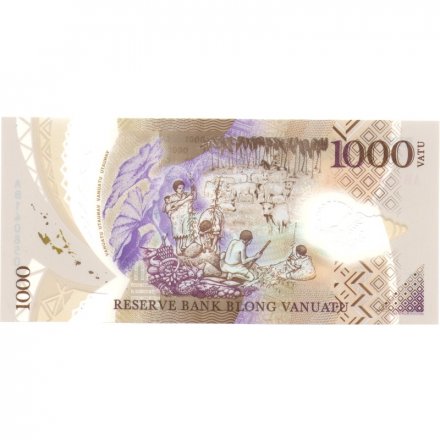 Вануату 1000 вату 2014 год - Меланезийский вождь. Фермеры UNC