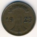 Веймарская республика 2 рентенпфеннига 1923 год (G)