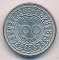 Суринам 100 центов 1987 год
