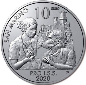 Сан-Марино 10 евро 2020 год - Институт социального обеспечения