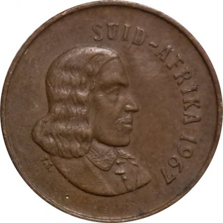 ЮАР 1 цент 1967 год (SUID-AFRIKA)