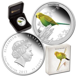 Монета Австралия 50 центов 2013 год - Птицы Австралии. Волнистый попугайчик