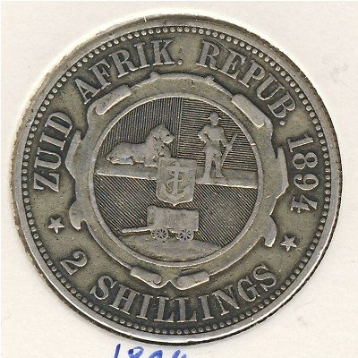 ЮАР 2 шиллинга 1894 год