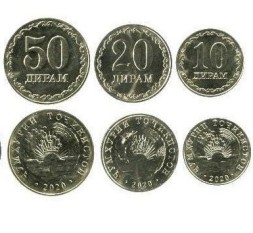 Набор из 6 монет Таджикистан 2020 год