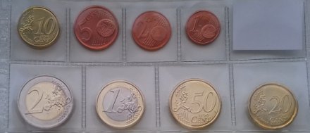 Набор из 8 евромонет Ватикан Микс 2015-2018 год - Франциск