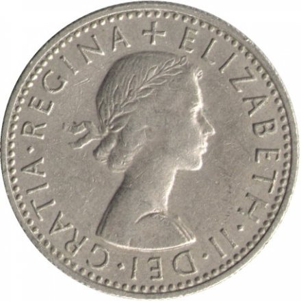 Великобритания 6 пенсов 1965 год