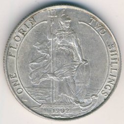 Великобритания 2 шиллинга (1 флорин) 1902 год