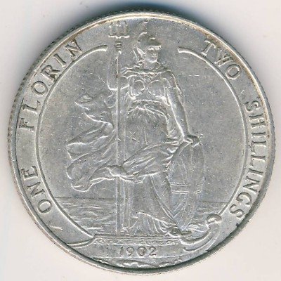 Великобритания 2 шиллинга (1 флорин) 1902 год