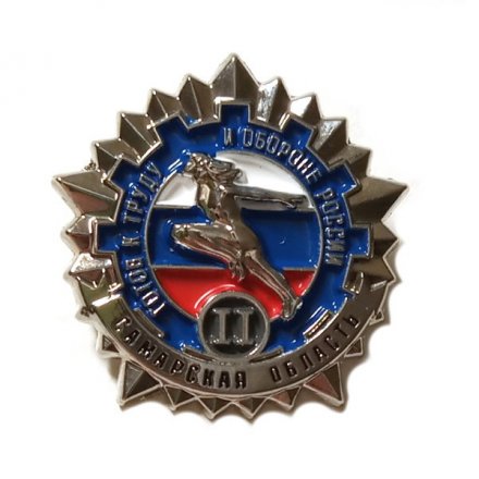 Значок ГТО. Готов к труду и обороне России. Самарская область. 2 ступень