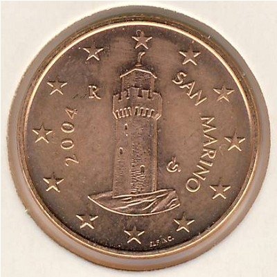 Сан-Марино 1 евроцент 2004 год