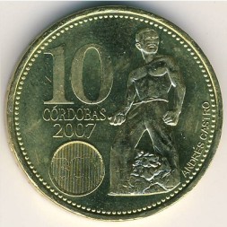 Монета Никарагуа 10 кордоба 2007 год