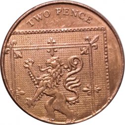 Великобритания 2 пенса 2009 год
