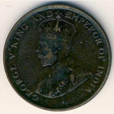 Гонконг 1 цент 1919 год