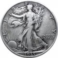 США 1/2 доллара 1935 года - Walking Liberty Half Dollar (без отметки МД)