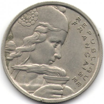 Франция 100 франков 1956 год (B)