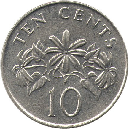 Сингапур 10 центов 1993 год