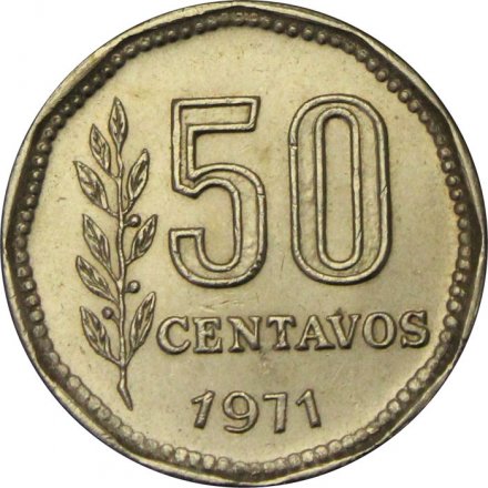 Аргентина 50 сентаво 1971 год