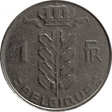 Бельгия 1 франк 1988 год BELGIQUE