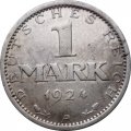Веймарская республика 1 марка 1924 год (A)