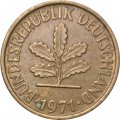 ФРГ 5 пфеннигов 1971 год - D