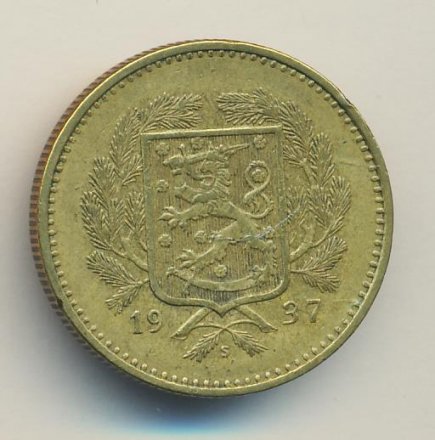 Финляндия 10 марок 1937 год (маленький тираж)