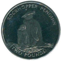 Южная Джорджия и Южные Сэндвичевы острова 2 фунта 2006 год - Хохлатые пингвины