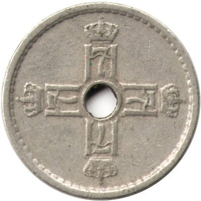 Норвегия 25 эре 1950 год - Король Хокон VII
