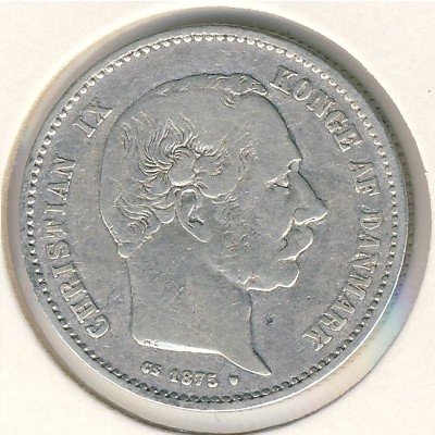Дания 1 крона 1875 год