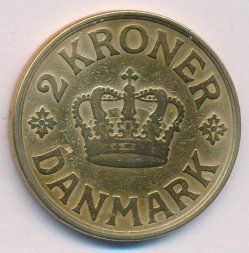 Дания 2 кроны 1926 год - Король Кристиан X