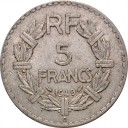 Франция 5 франков 1949 год (B)