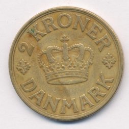 Дания 2 кроны 1936 год