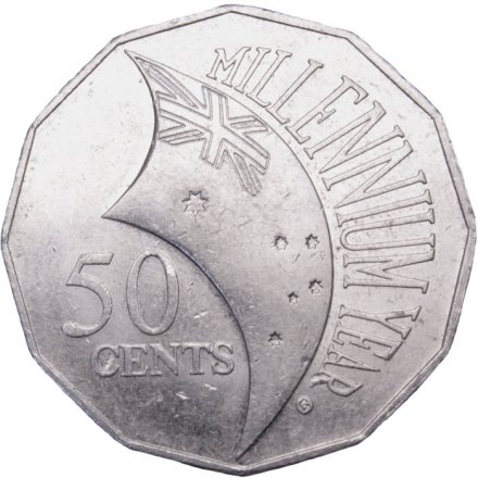 Австралия 50 центов 2000 год - Смена тысячелетия