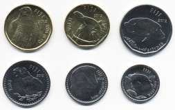Набор из 6 монет Фиджи 2012 год - Фауна