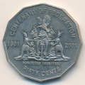 Австралия 50 центов 2001 год - 100-летие Федерации. Северные Территории
