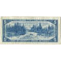 Канада 5 долларов 1961-1972 год (подпись Beattie, Rasminsky) - VF