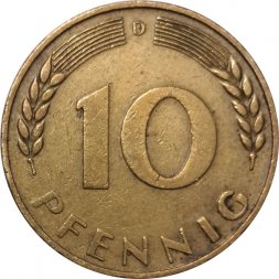 ФРГ 10 пфеннигов 1949 год (D)