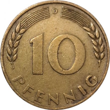 ФРГ 10 пфеннигов 1949 год (D)