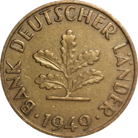 ФРГ 10 пфеннигов 1949 год (D)