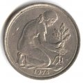 ФРГ 50 пфеннигов 1974 год (F)