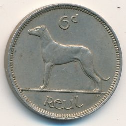 Ирландия 6 пенсов 1950 год