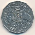 Австралия 50 центов 1996 год - Кенгуру и страус