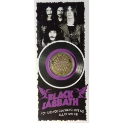 «Black Sabbath» - Гравированная цветная монета 10 рублей в буклете