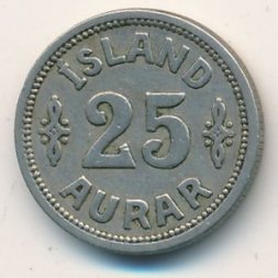 Исландия 25 эйре 1922 год