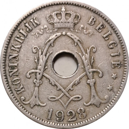 Бельгия 25 сантимов 1928 год BELGIE